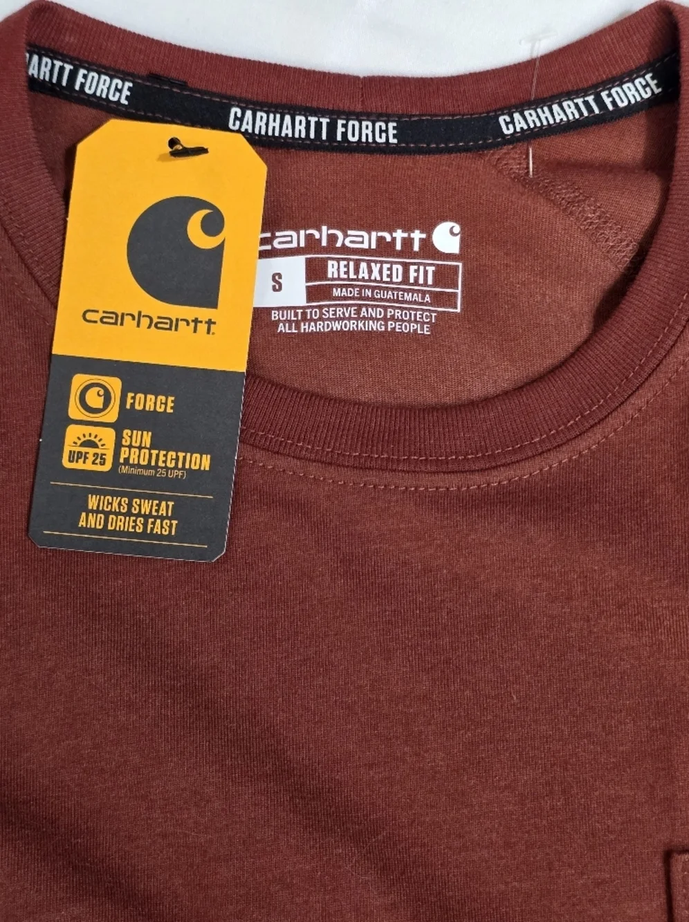 Carhartt Bundle Of 2 Men Small  Long Sleeve Pocket Tees Henley And Crewneck